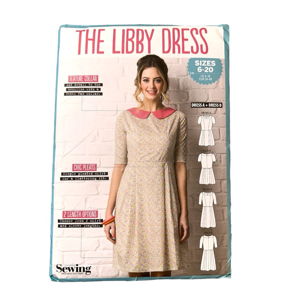 Simply Sewing Libby Dress New Uncut Pattern Size 6-20